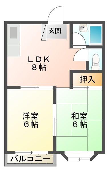 大蔵谷ハイツの間取り