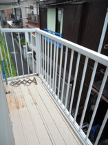 外からの目が気にならないバルコニーで洗濯物が干せます