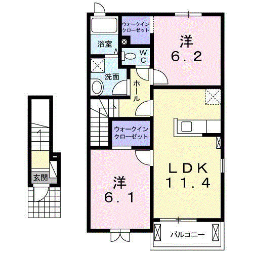 ソレイユの間取り|間取図
