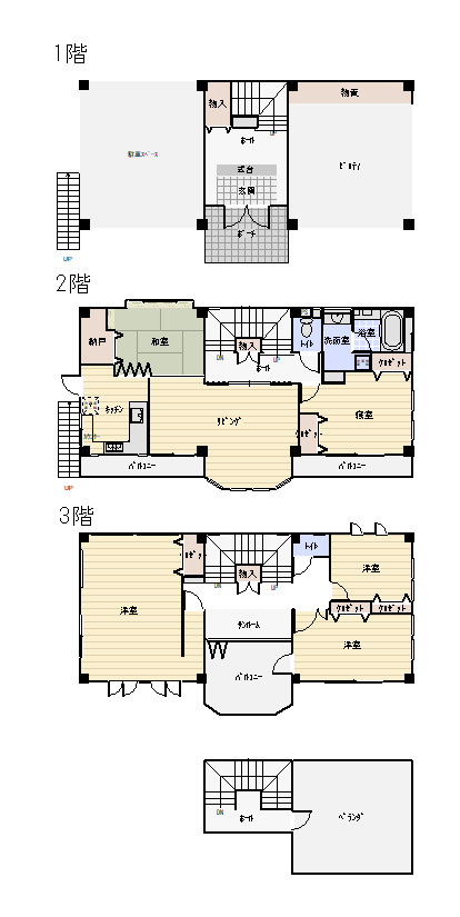 前橋市若宮町四丁目既存住宅の間取り