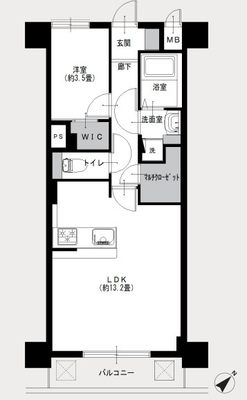 チュリス武蔵小山の間取り