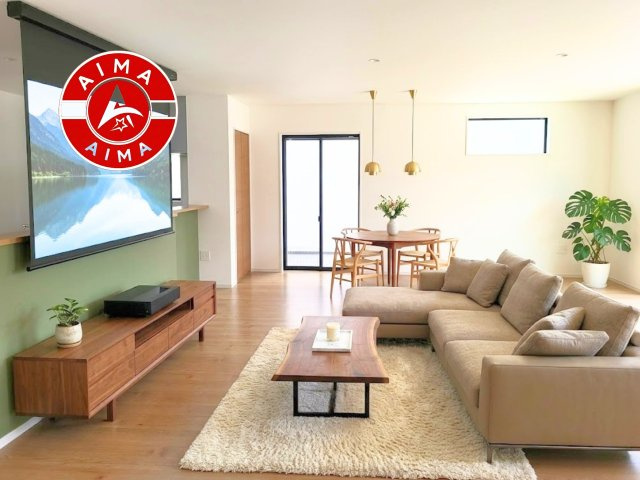 福岡市東区三苫2丁目第6-3棟(1号棟)の居間・リビング|明るく開放的なリビングダイニングは豊かな陽光が注ぎ込み、やすらぎの空間を演出してくれます。ご家族で楽しいひとときをお過ごし下さい。※家具はCGを合成したものです。