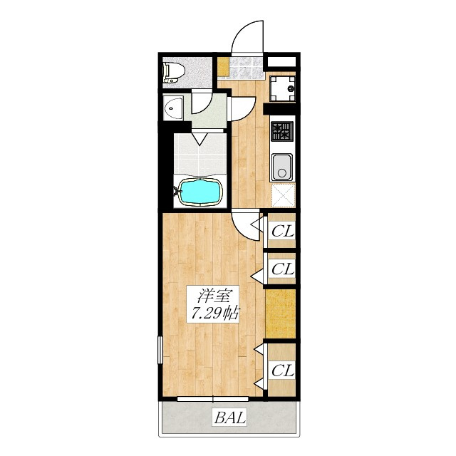 リブリ・宮原の間取り|角部屋です☆