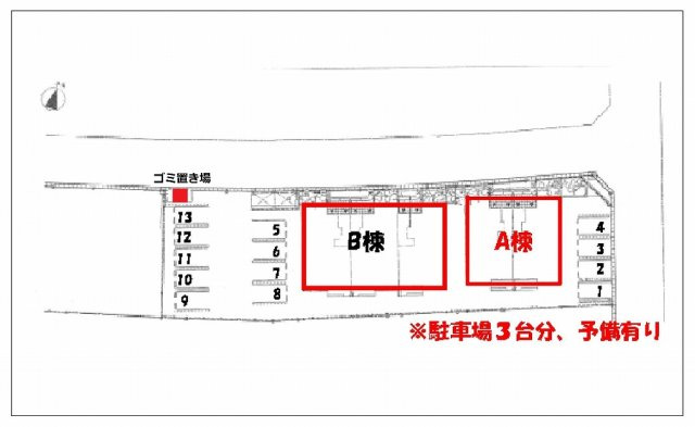 レジデンスみどりヶ丘Ⅱの区画図