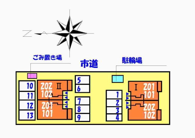 グラースクローⅡの区画図
