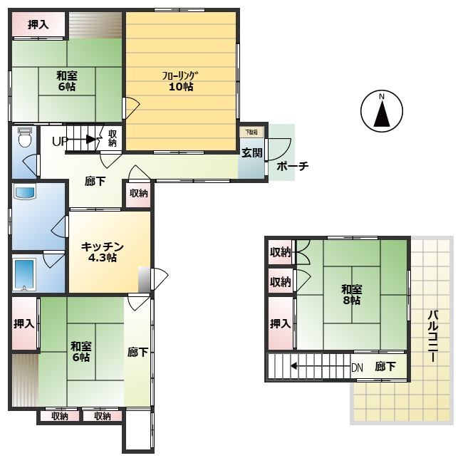 藤岡市藤岡　中古900①の間取り