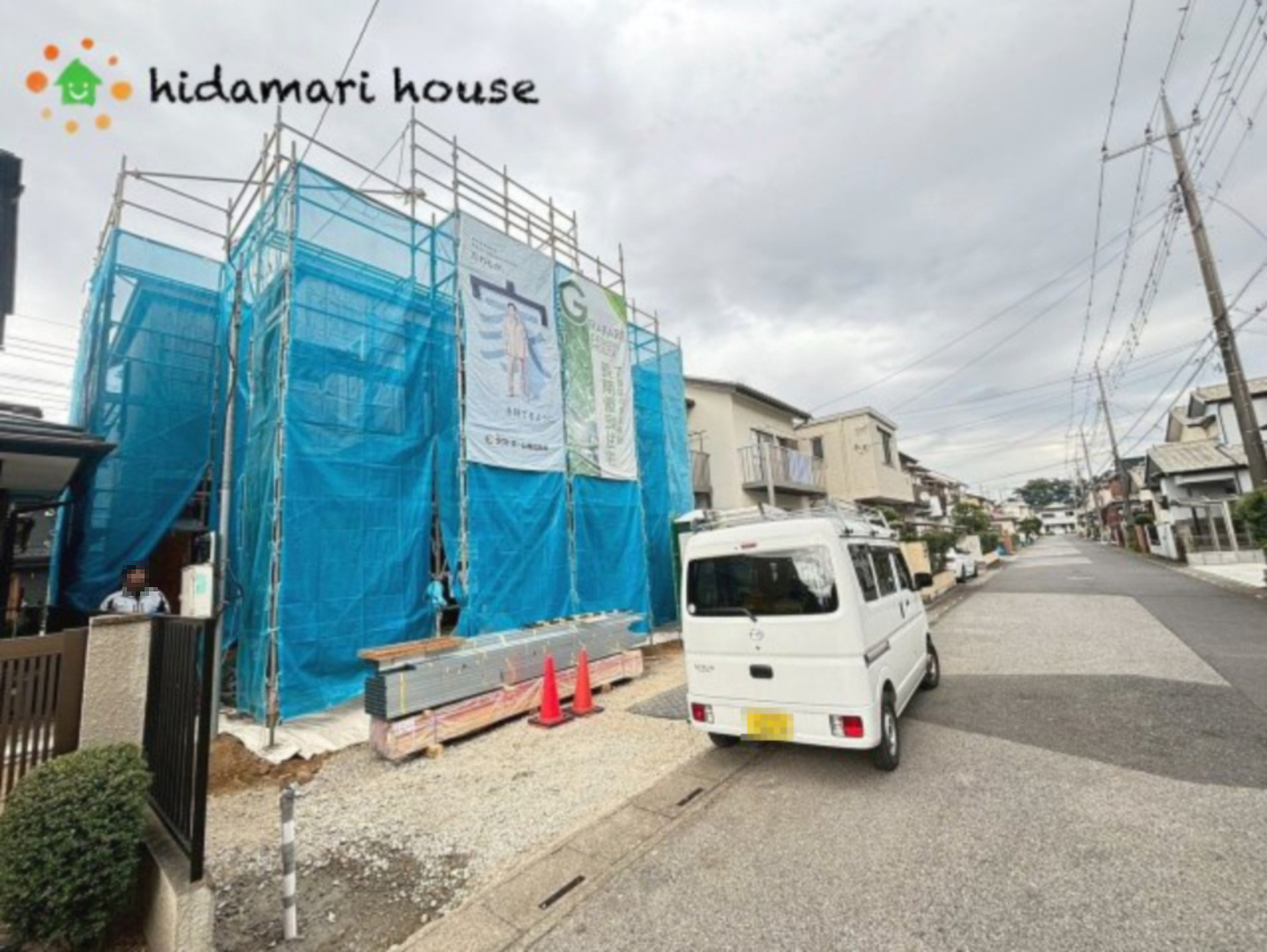 北本市二ツ家3期　新築戸建　グラファーレ01の前面道路含む現地写真