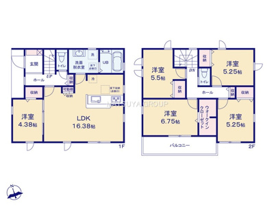 【区画図】 | リーブルガーデン岡崎市能見町－１号棟