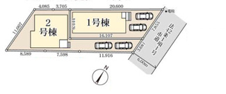 【区画図】 | 川口市上青木西1丁目　全2棟 | 2号棟のご紹介です！