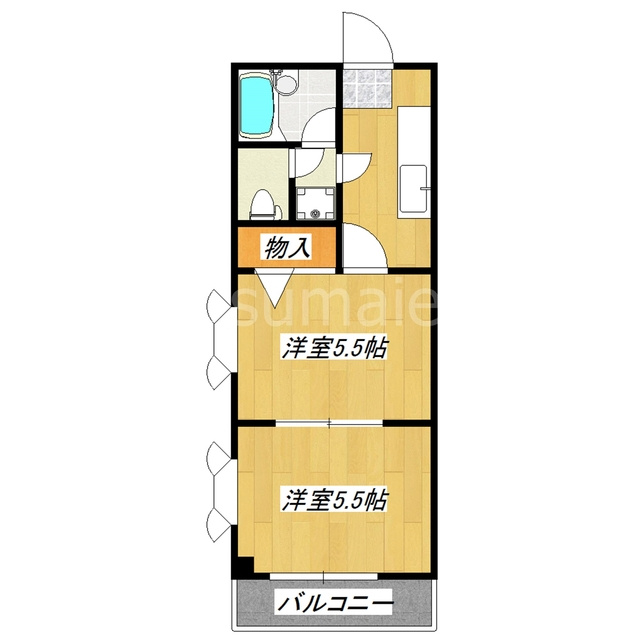 王子北ウイングの間取り|出窓のある二面採光のお部屋です☆