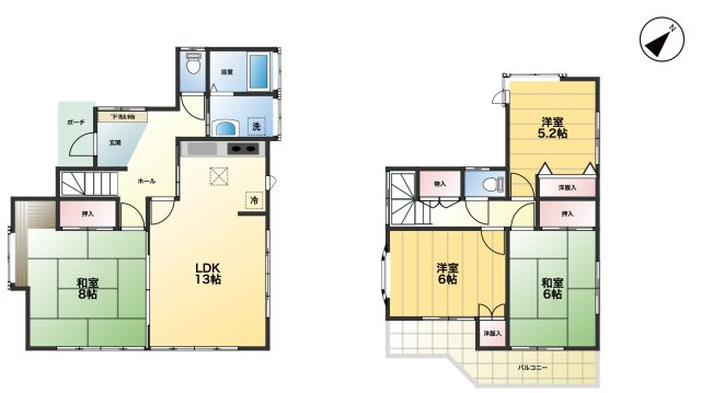 【間取り】 | 北本市本宿7丁目　中古戸建