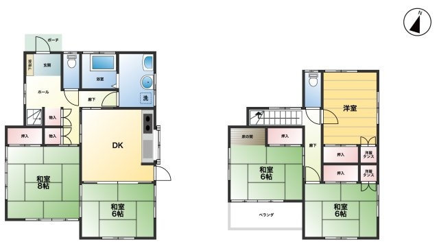 【間取り】 | 北本市中丸2丁目　中古戸建