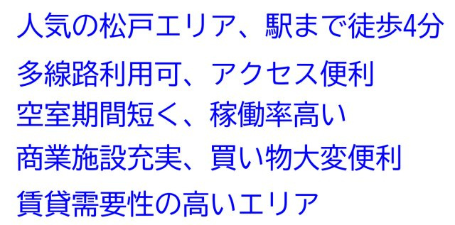 ランドール松戸　「松戸駅徒歩4分」　「2018年大規模修繕完了済」　☆弊社仲介特典あり！のその他
