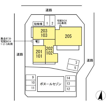 ハッピー プレイスの区画図