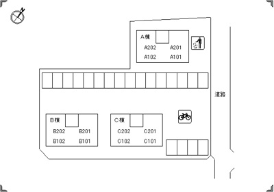 【区画図】 | ハイカムール泉都町　A棟 