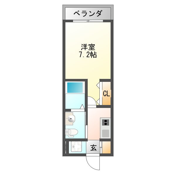 大阪市西淀川区歌島１丁目の賃貸マンションの間取り