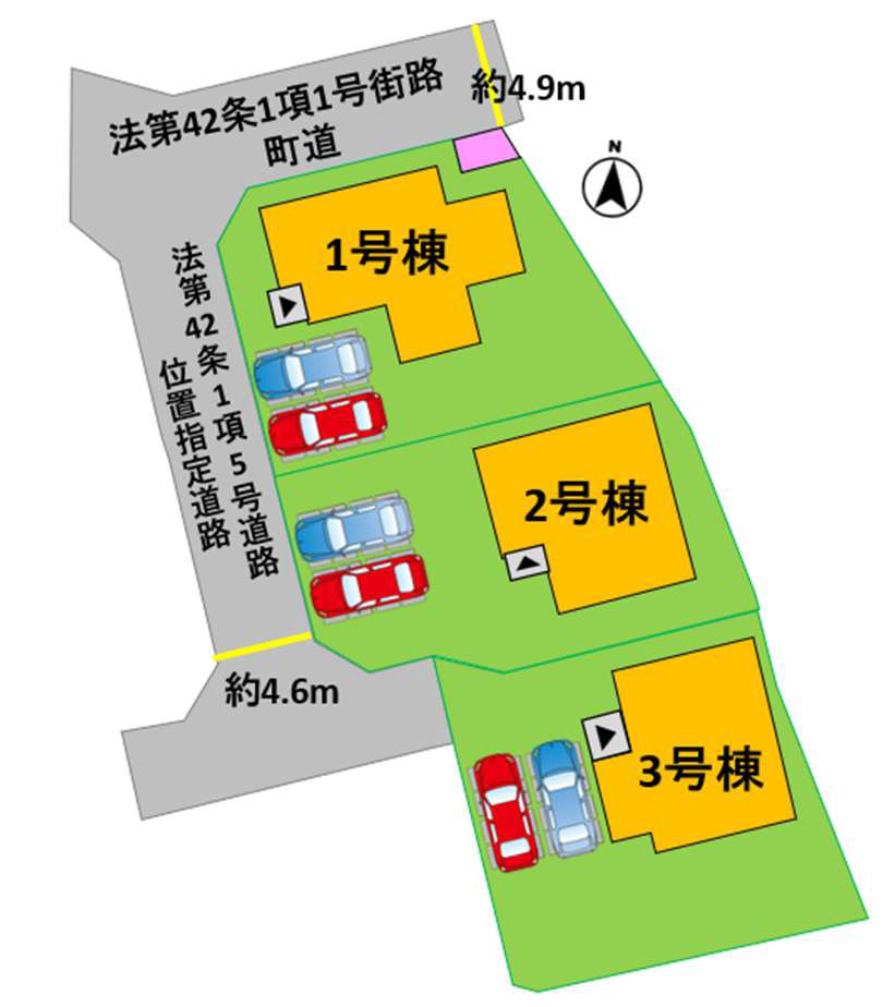 よかタウン／菊池郡大津町下町２期／３号棟の区画図