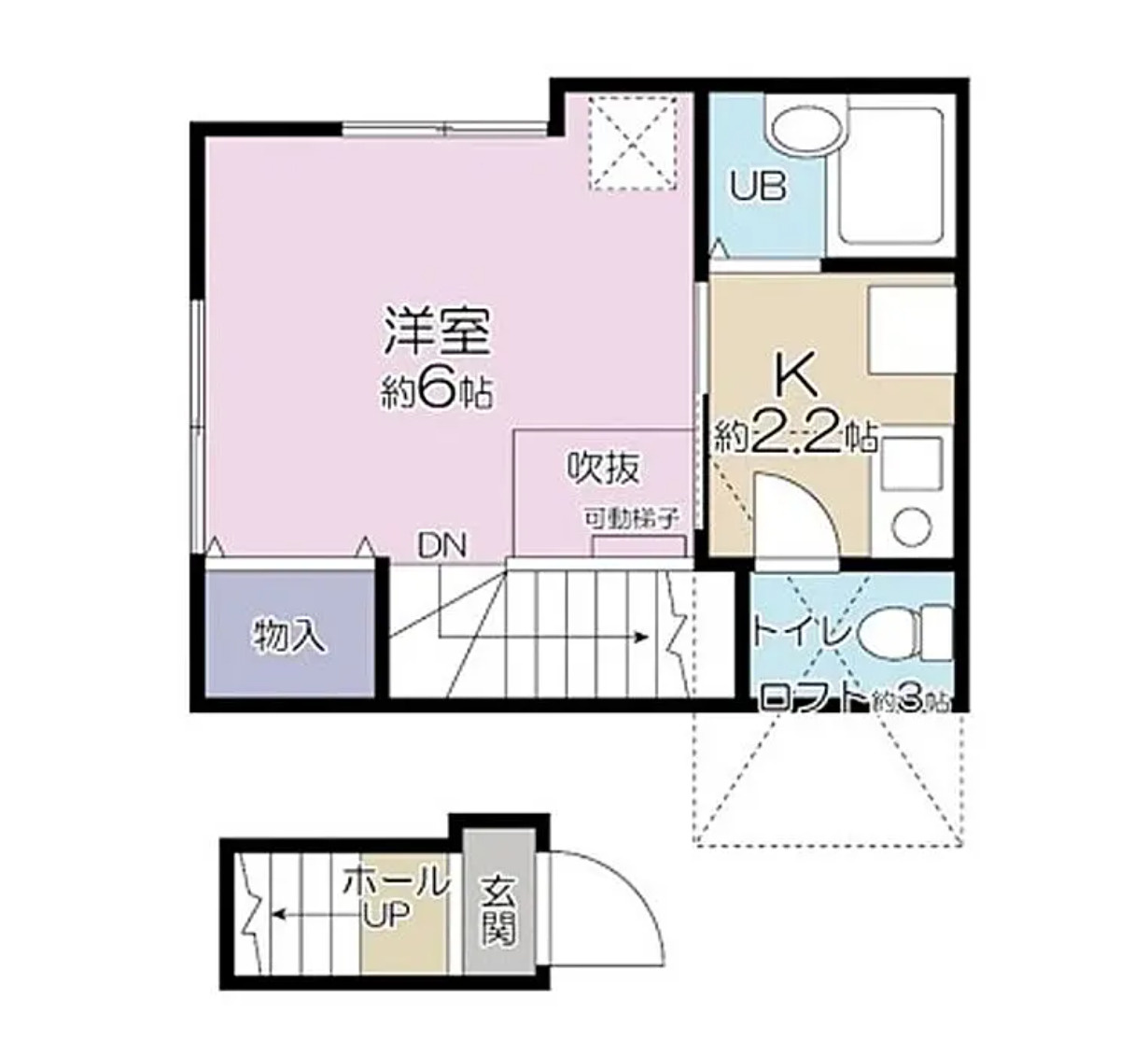 ロンディネ鷺ノ宮　東京都中野区1棟売アパートの間取り