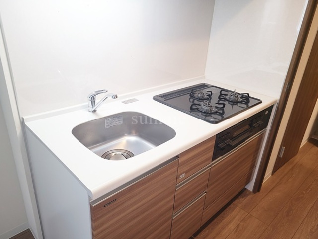 シエル豊島のキッチン|3口コンロのキッチンです☆