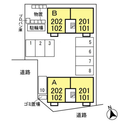 【区画図】 | ハイツエスペランサ Ｂ