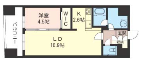 エスティメゾン銀座　高層階　セキュリティ完備　ペット相談の間取り