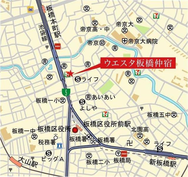 ウェスタ板橋仲宿の地図