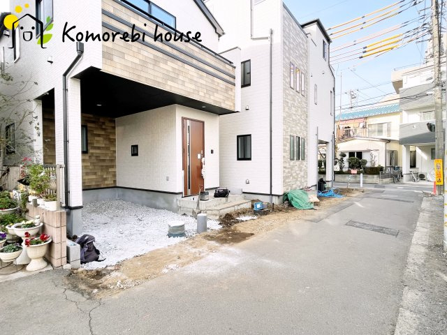 さいたま市北区盆栽町535番　新築一戸建て　ハートフルタウン　Cの前面道路含む現地写真|26.1.26　撮影済み