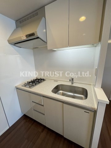 パークアクシス梅田のキッチン|コンパクトなキッチンで掃除もラクラク