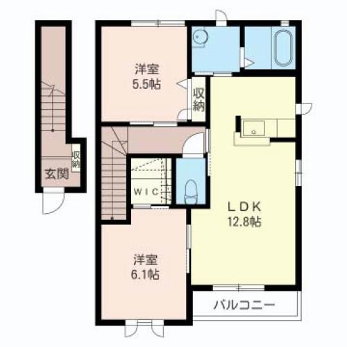 ツバサハイツ Aの間取り