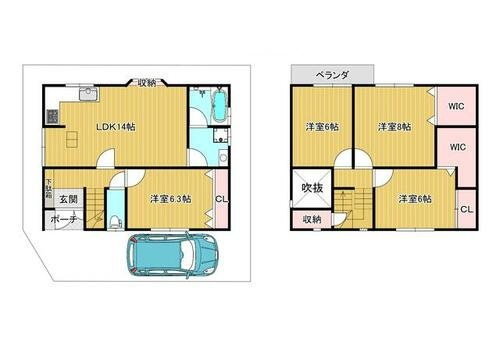東船橋2丁目　中古一戸建ての間取り|間取り図はいかがですか？ご希望を叶える間取りですか？リビングの広さは？水回りの位置は？カウンターキッチン？など色々な情報が集約されています。弊社ではリフォームなどのご相談も承っております。