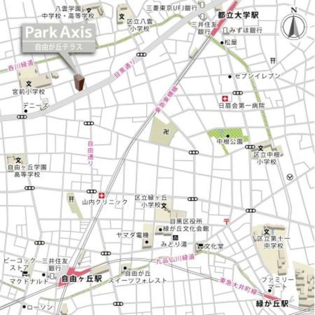 パークアクシス自由が丘テラスの地図