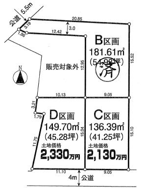 川越市宮元町　売地の土地図