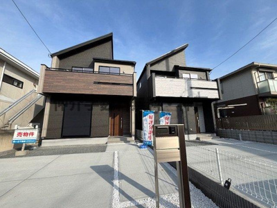【外観】 | 神戸市須磨区東落合3丁目　新築戸建1号棟　仲介手数料無料！ | おしゃれな外観です