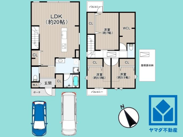 伏見区桃山南大島町の間取り