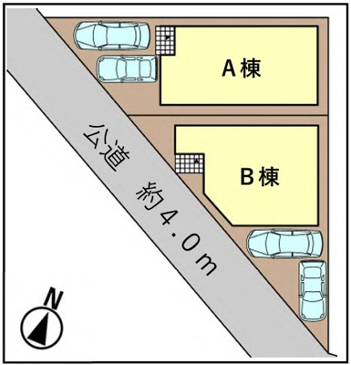 【区画図】 | 大和市上草柳6丁目   新築戸建   全2棟