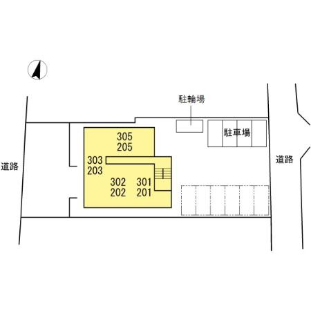 ルーチェ勝川の駐車場