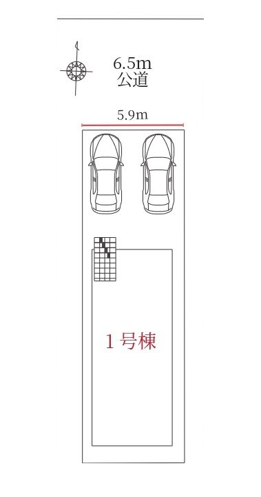 【仲介手数料無料／名古屋市港区】港区宝神3期　Terrechez　新築戸建の区画図