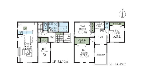 蓮田市見沼町　新築一戸建て　01の間取り|蓮田市見沼町　新築一戸建て　01、4LDK、土地面積162.37m2、建物面積100.39m2