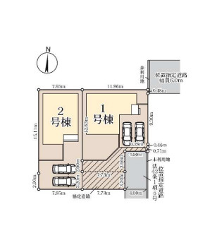 蓮田市見沼町　新築一戸建て　02の区画図|2号棟