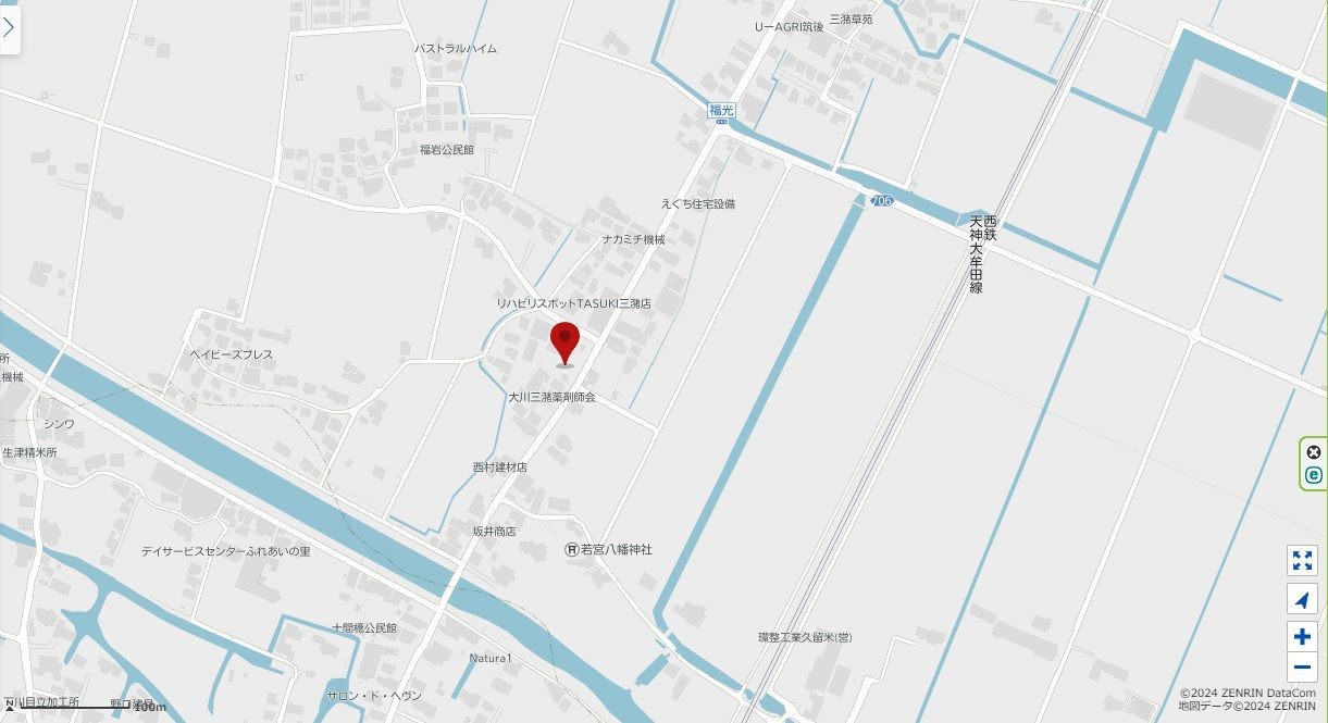 久留米市三潴町　売り土地の地図