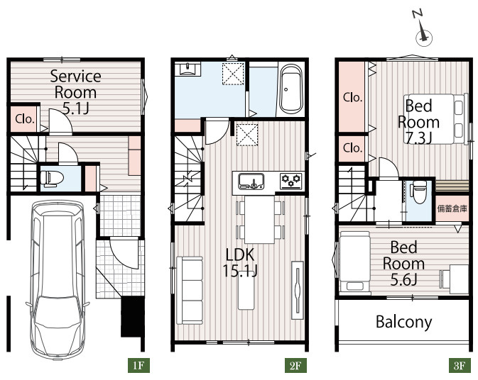 藤沢市宮前　新築戸建　全2棟1号棟