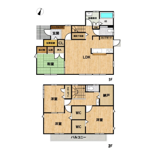 中古戸建　高崎市三ツ寺町の間取り
