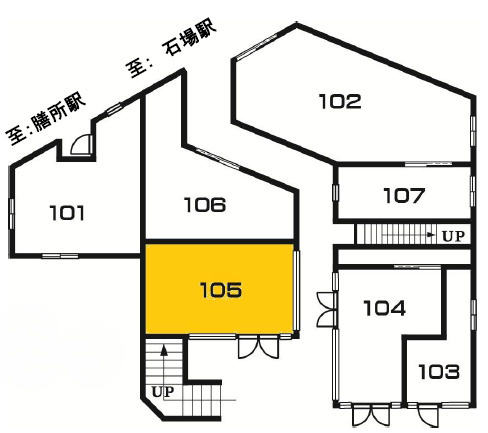 大津市馬場１丁目の店舗事務所の間取り