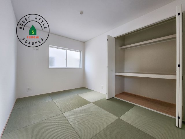 福岡市西区今宿東3丁目第10-6棟(6号棟)の内観：施工例|和室を上手に活用すると暮らし方の幅が広がります。例えば普段は開け放して、子供の小さいうちはお昼寝や遊びのスペースに。畳はソフトなので転んでもケガをしにくく安心です