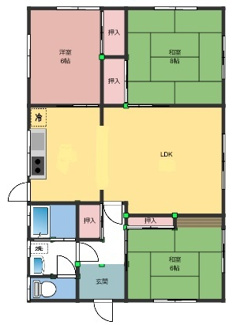 【間取り】 | 石岡市茨城２丁目中古戸建