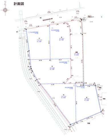 久留米市津福今町　売り土地【4号地】の区画図|敷地内に電柱が設置されます