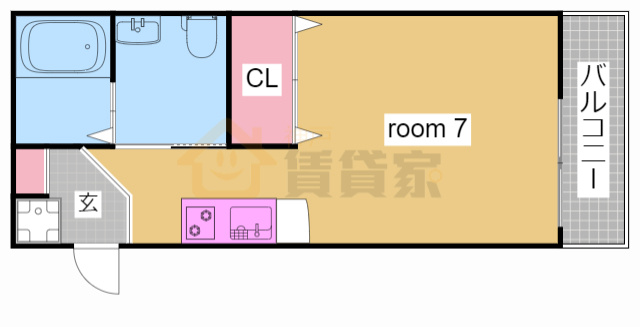 神戸市須磨区須磨浦通６丁目のハイツの間取り