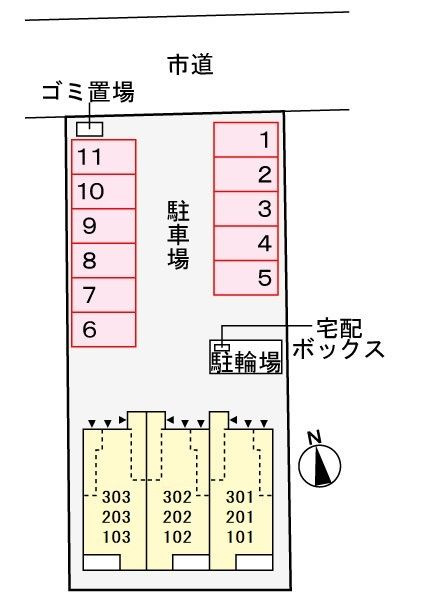 サニーコート伏見の駐車場