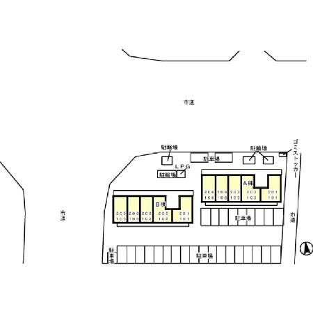 グランドセントレア888 Bの区画図