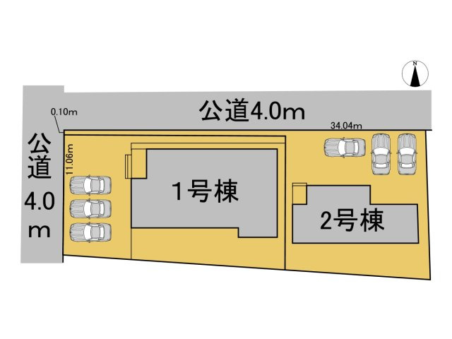 リーブルガーデン　大垣市中野町1丁目　全2区画分譲の区画図|■区画図
■YAMADA電機の　ヤマダ不動産　株式会社リライフ　
いつでもお問合わせ下さい。